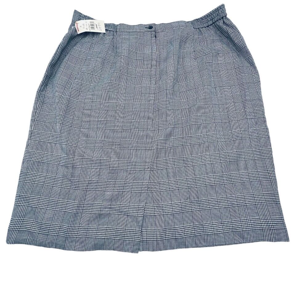 Maggie McNaughton Womens Size 22W Black White Checkered Career Dress Skirt NWT